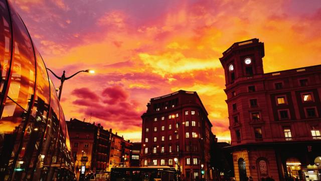Amanecer del 8 de enero en Bilbao