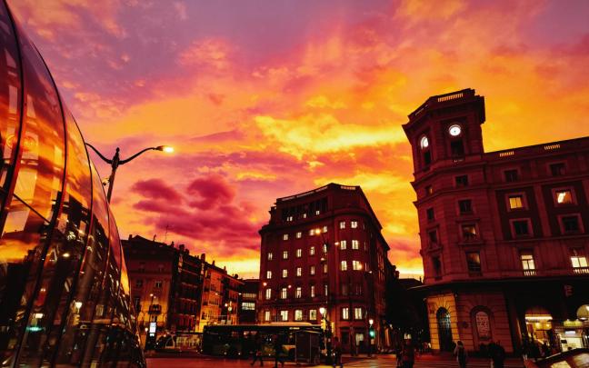 Amanecer del 8 de enero en Bilbao