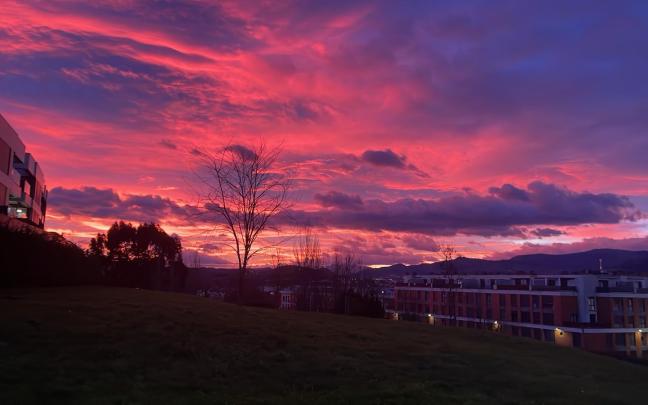 Amanecer del 8 de enero en Leioa
