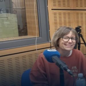 Ana Jiménez, en los estudios de Onda Vasca.