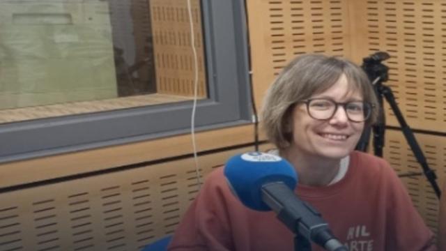 Ana Jiménez, en los estudios de Onda Vasca.