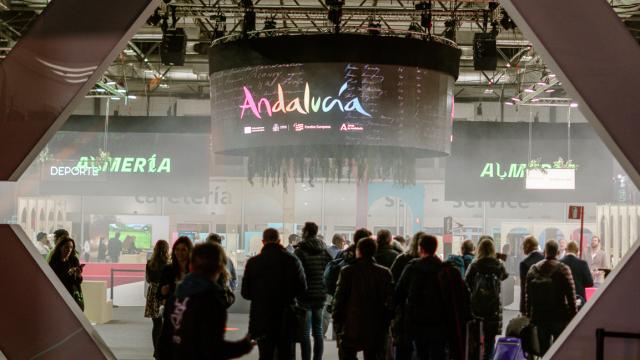 Imagen del pabellón de Andalucía en FITUR 2024. REDES SOCIALES DE ANDALUCÍA