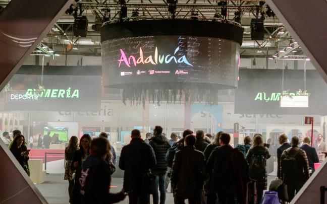 Imagen del pabellón de Andalucía en FITUR 2024. REDES SOCIALES DE ANDALUCÍA