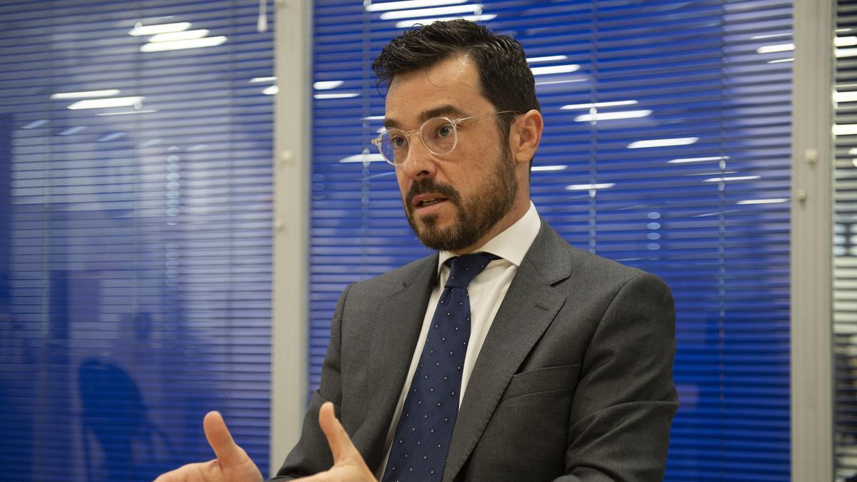 Ander Caballero, secretario general de Acción Exterior del Gobierno vasco, durante la entrevista. / Miguel Acera