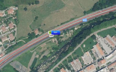 Lugar del accidente | Fuente: Twitter @trafikoaEJGV Lugar del accidente | Fuente: Twitter @trafikoaEJGV