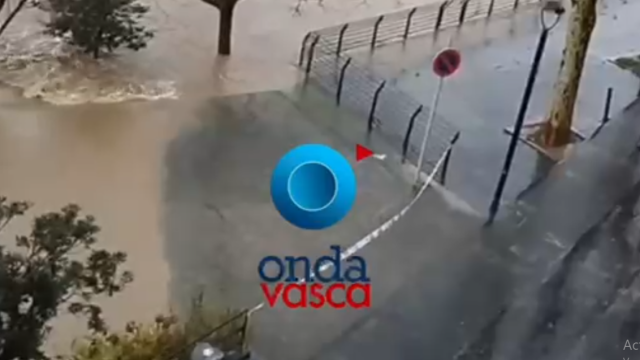 Desbordamiento del Oria a su paso por Andoain. ONDA VASCA
