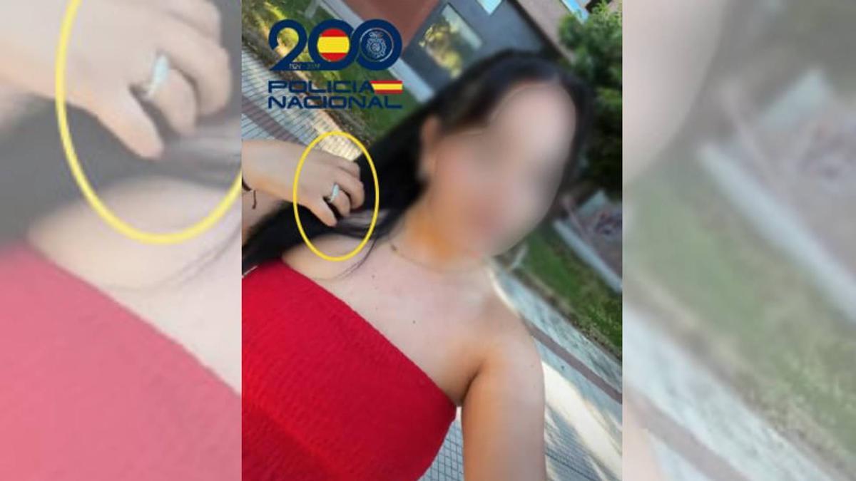Imagen de un estado de Whatsapp de la detenida. Policía Nacional.