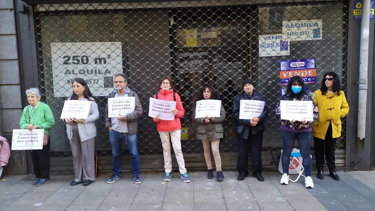 Manifestación de un grupo antiabortista del movimiento '40 días por la vida', en Gasteiz. Archivo DNA