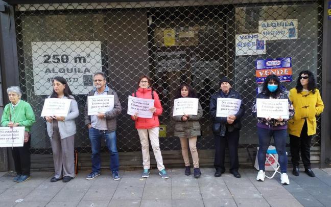 Manifestación de un grupo antiabortista del movimiento '40 días por la vida', en Gasteiz. Archivo DNA