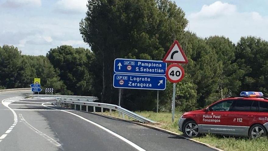 Uno de los accesos a la AP-68 Archivo