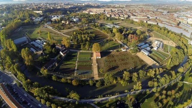 Vista aérea de las huertas del parque de Aranzadi. Redaccion DNN