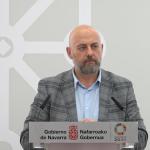 El consejero de Economía y Hacienda, José Luis Arasti, comparece en el Palacio de Navarra para valorar el acuerdo. GN