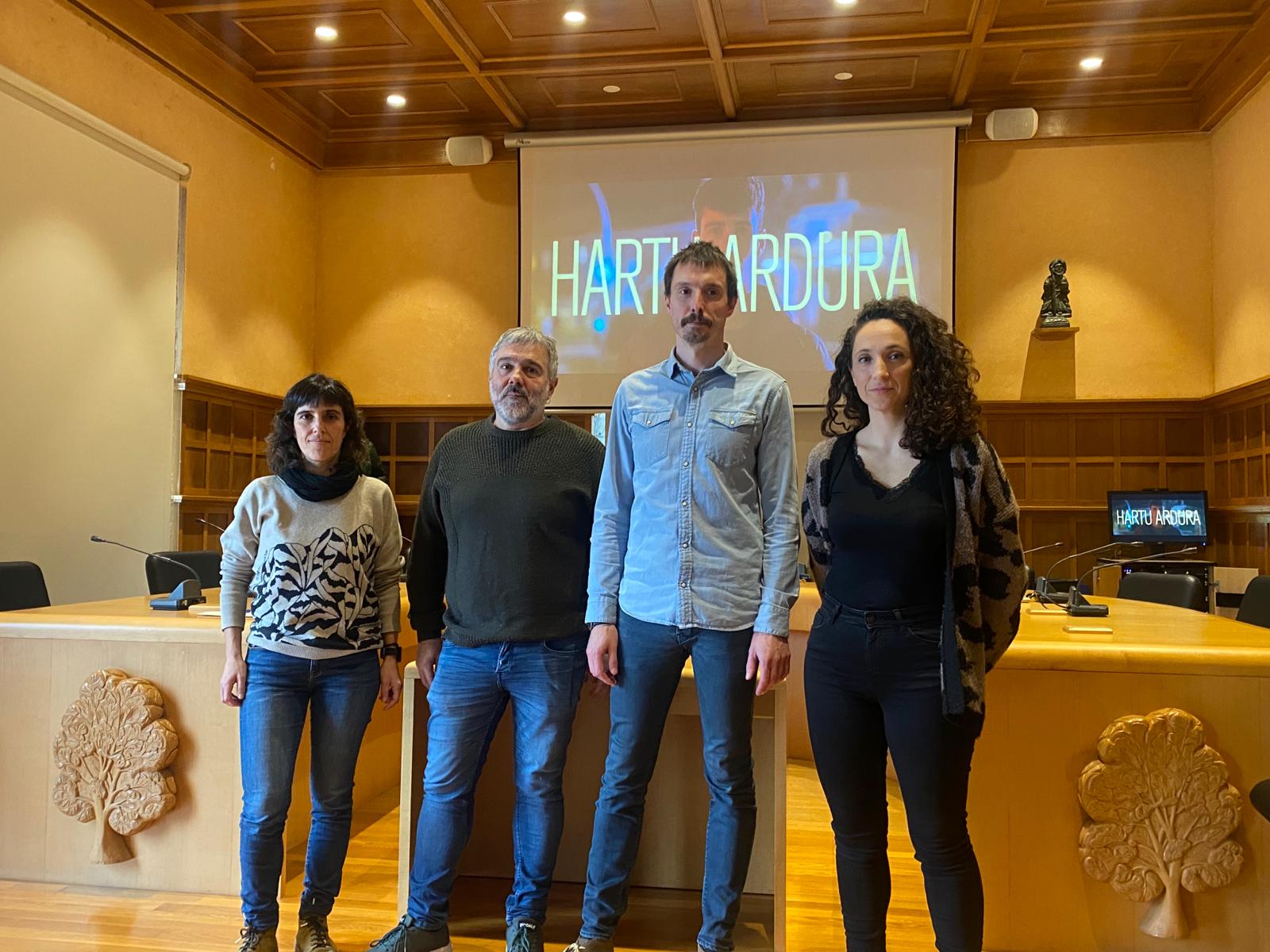 Presentación, esta mañana, de la campaña 'Ardura hartu'