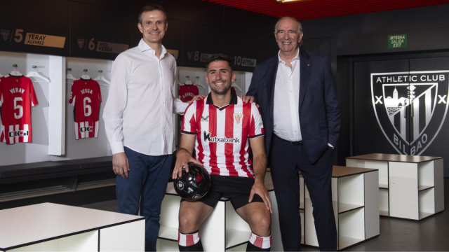 Jesús Areso en imagen junto a Jon Uriarte y José Ángel Iribar. Foto: Athletic Club