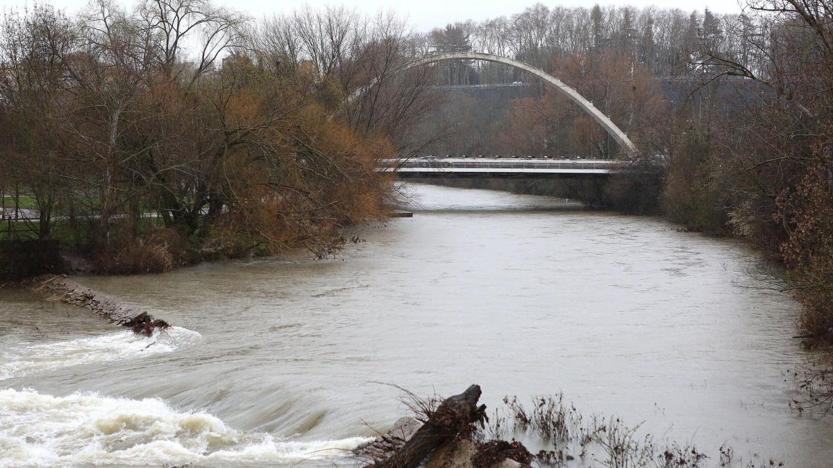 El río Arga en una crecida anterior. Javier Bergasa
