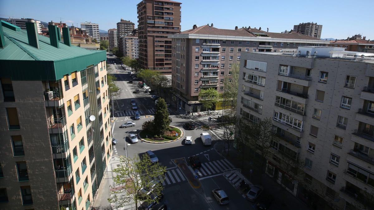 Vistas de la calle Íñigo Arista, en el barrio pamplonés de Iturrama. Foto: Javier Bergasa
