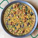 Arroz con pollo y calabacín