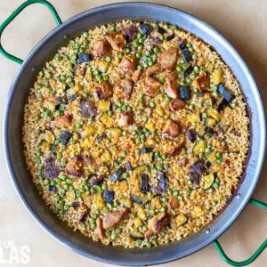 Arroz con pollo y calabacín