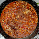 arroz meloso con cotilla adobada y setas