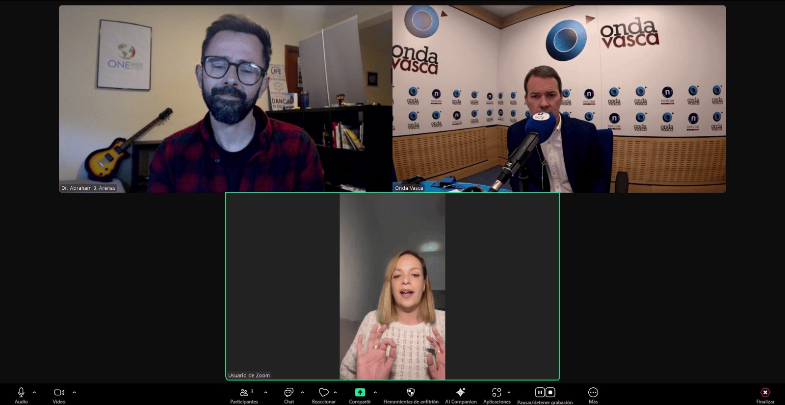 Abraham Arenas y Laura Cubas entrevistados por Txema Gutiérrez. ZOOM ONDA VASCA