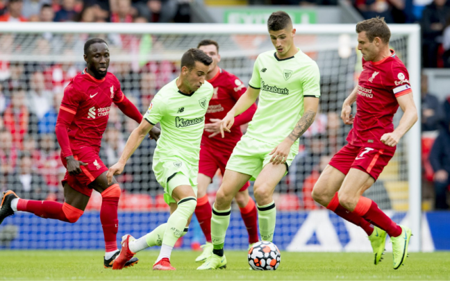 Imagen del amistoso disputado entre Liverpool y Athletic en 2021. Foto: Athletic Club