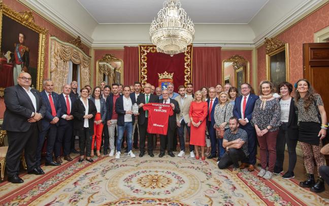 Recibimiento institucional a Osasuna como subcampeón de Copa. Foto: Ayuntamiento de Pamplona
