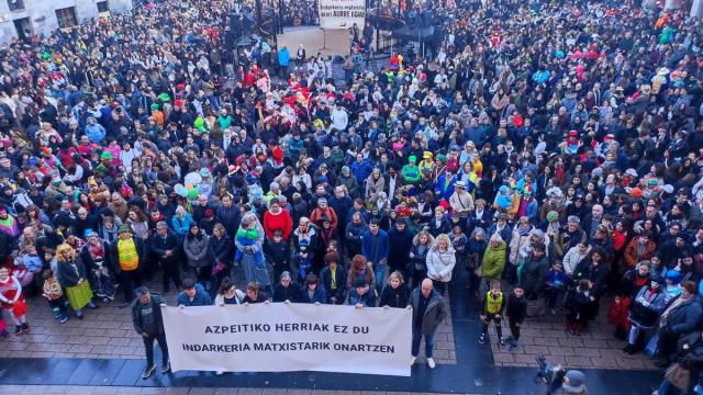 Imagen de la plaza de Azpeitia desde el balcón del Ayuntamiento AITOR ZABALA 