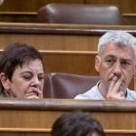 Los diputados de EH Bildu Mertxe Aizpurua y Oskar Matute, en el Congreso