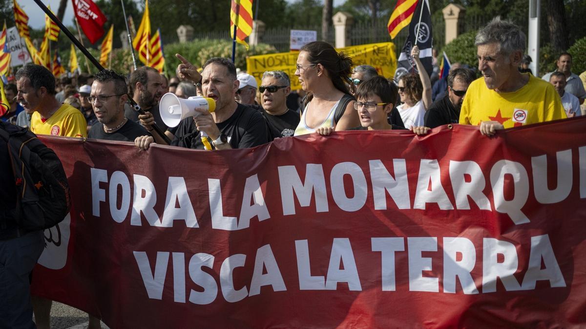 Una concentración contra la monarquía en Girona.