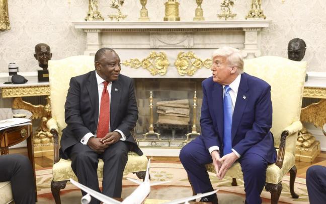 Donald Trump y su homólogo sudafricano, Cyril Ramaphosa, se reúnen en la Casa Blanca.