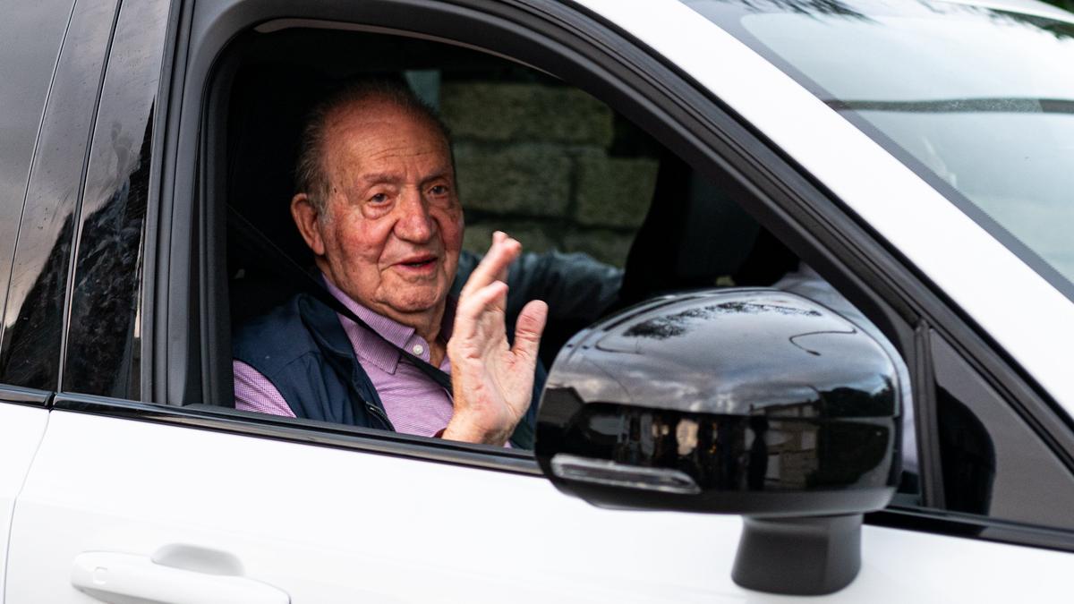 El emérito durante su última visita a Sanxenxo.