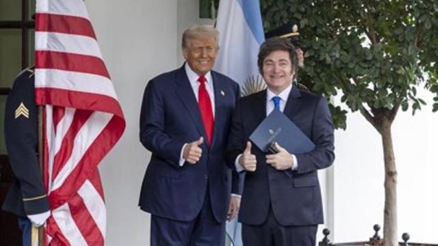 Donald Trump y Javier Milei, durante un encuentro en la Casa Blanca