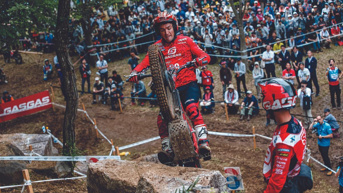 Jaime Busto, durante la prueba del Campeonato del Mundo de Trial GP disputada en Japón.