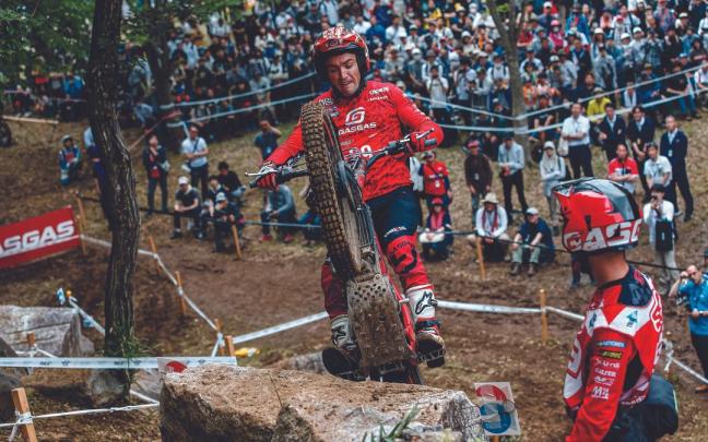 Jaime Busto, durante la prueba del Campeonato del Mundo de Trial GP disputada en Japón.
