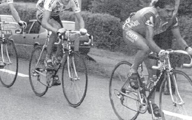 Javier Murguialday, con Virenque a rueda