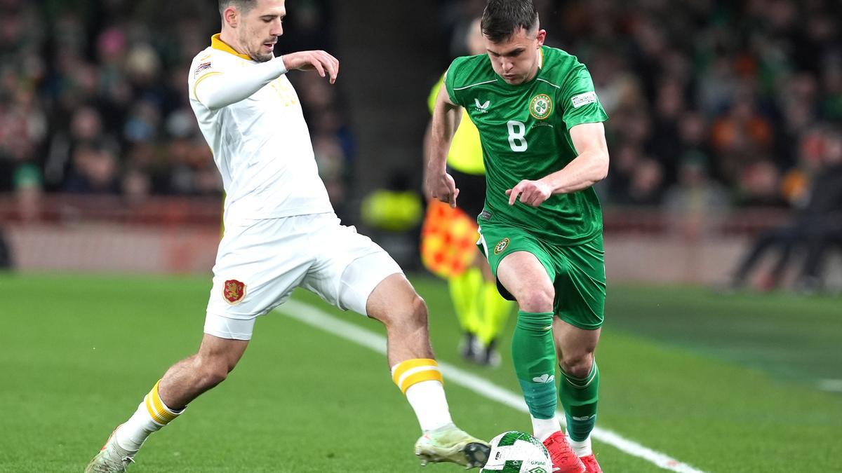 Jason Knight, durante un partido de Irlanda.