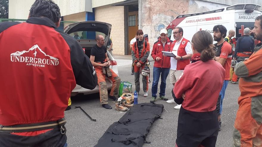 Operación de rescate del espeleólogo francés en Cantabria