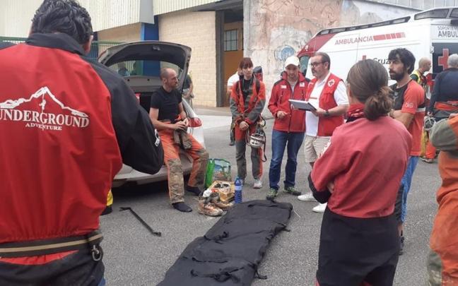 Operación de rescate del espeleólogo francés en Cantabria