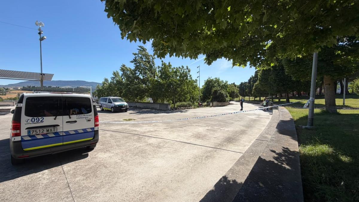 La zona verde de Etxabakoitz, donde se ha producido el hallazgo del cadáver. / JESÚS MORALES