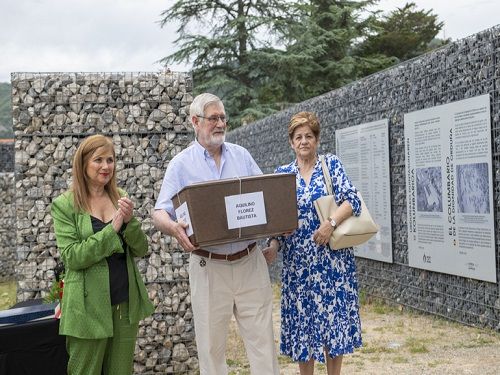 En el acto estuvieron presentes la consejera de Justicia de Govierno vasco, el director de Gogora y el alcalde de Orduña