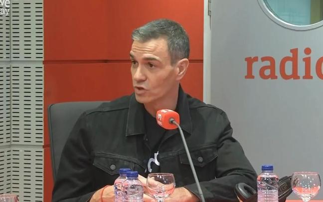 Pedro Sánchez, durante su visita a Radio 3 de RNE