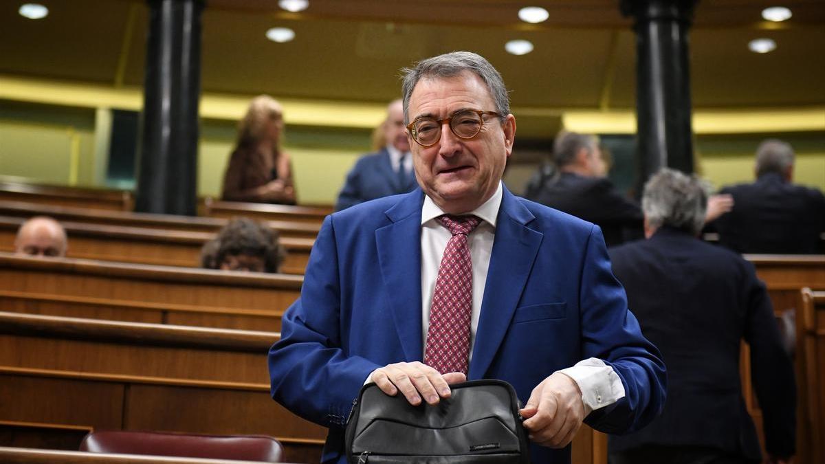 El portavoz del Grupo Parlamentario Vasco, Aitor Esteban, en el Congreso de los Diputados.