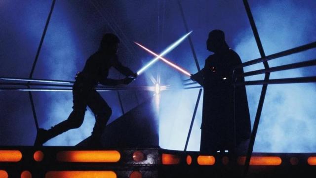 Escena de la lucha entre Luke Skywalker y Darth Vader