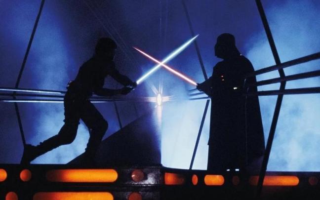 Escena de la lucha entre Luke Skywalker y Darth Vader