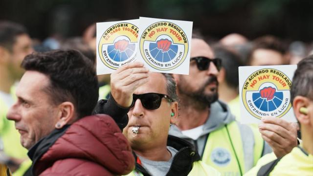 Protesta de 'Ertzainas en lucha'.
