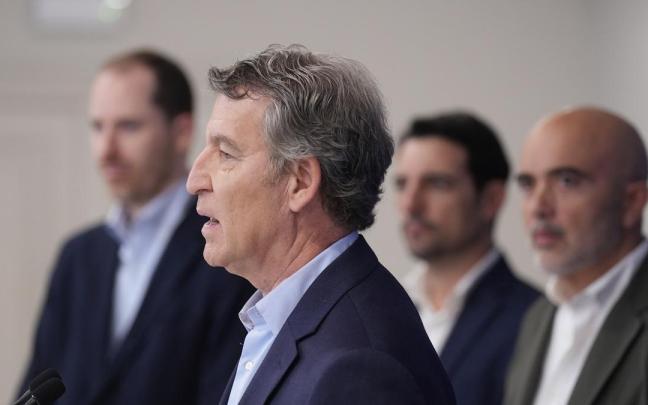 Feijóo, en el acto de este viernes. / EP Feijóo, en el acto de este viernes.