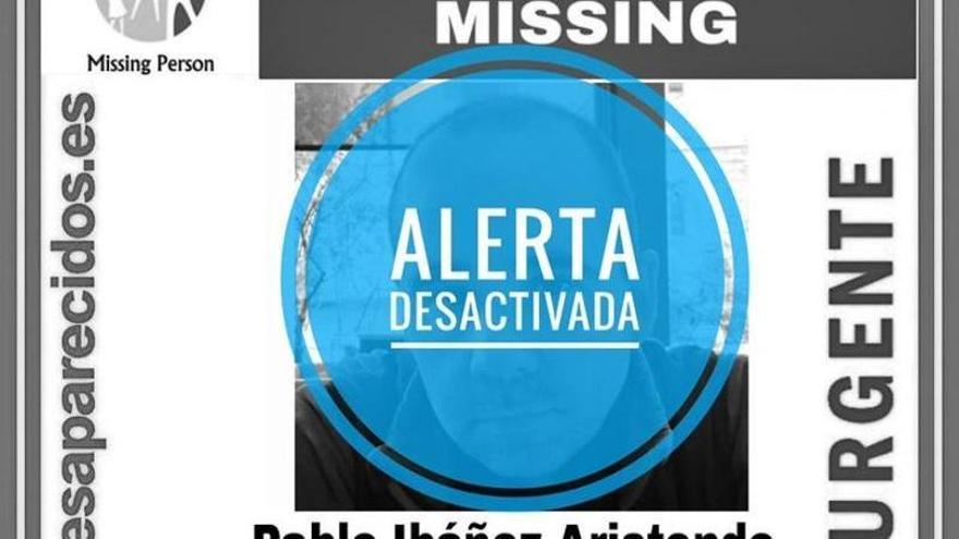 Imagen con la que SOS Desaparecidos ha anunciado la desactivación de la alarma de desaparición de Pablo Ibáñez Aristondo