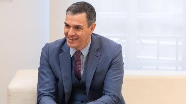 EL presidente español Pedro Sánchez este lunes en Moncloa.