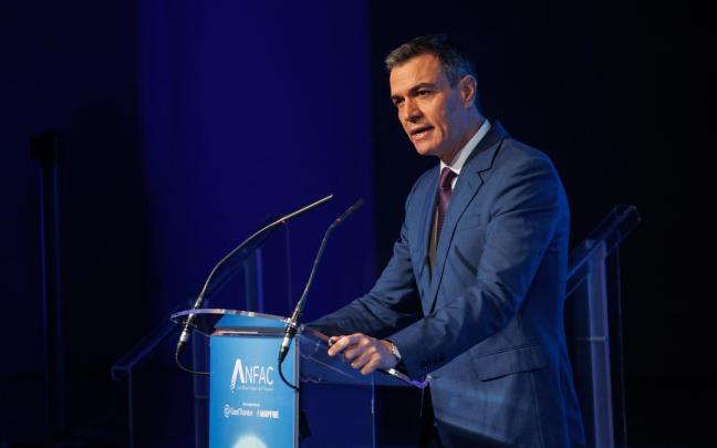 Pedro Sánchez durante la clausura de la IV edición del Foro ANFAC ‘Juntos hacia el futuro’. / EP Pedro Sánchez durante la clausura de la IV edición del Foro ANFAC ‘Juntos hacia el futuro’.