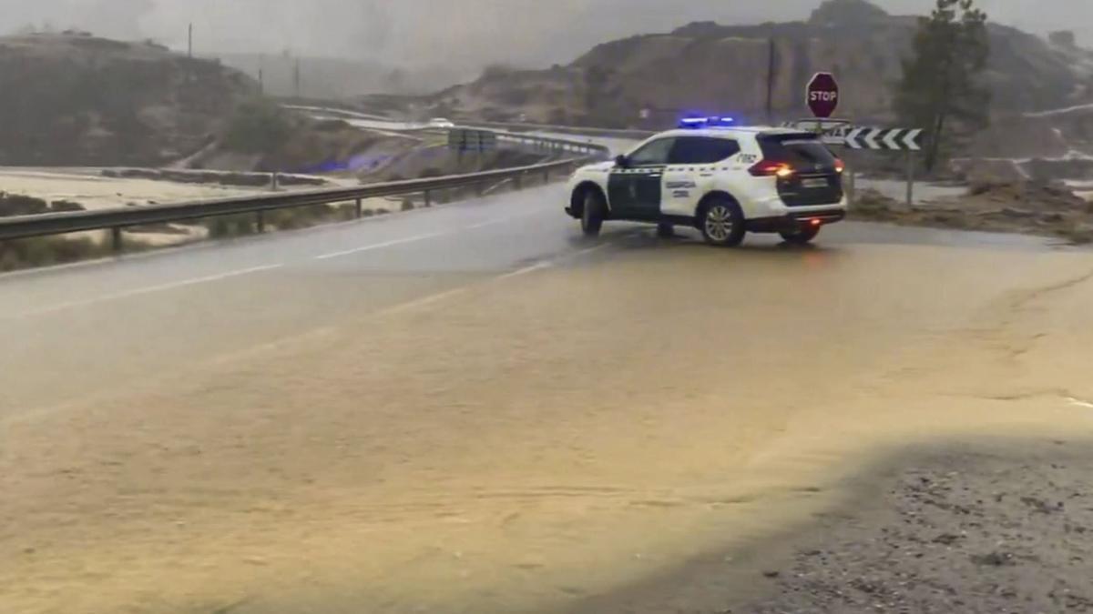 Imagen del paso de la borrasca 'Claudia' en Andalucía.